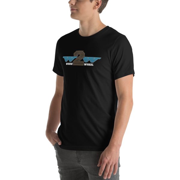 Where2Wheel Black T-Shirt (UniSex) - Image 4